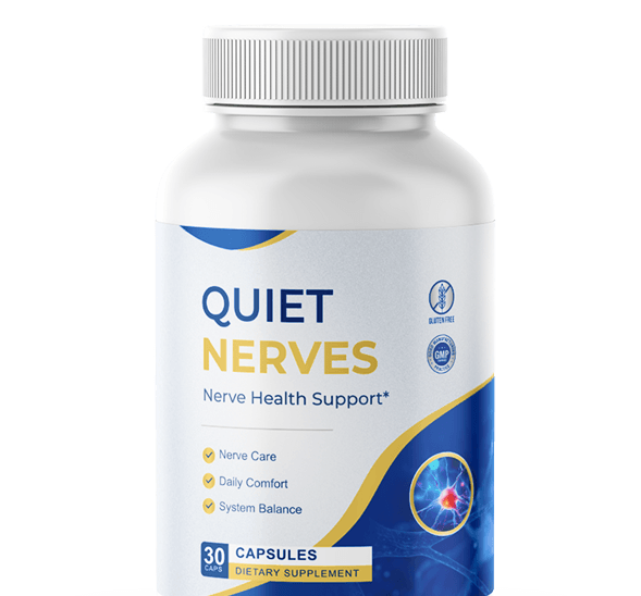 Quiet Nerves nerve health supplement bottle